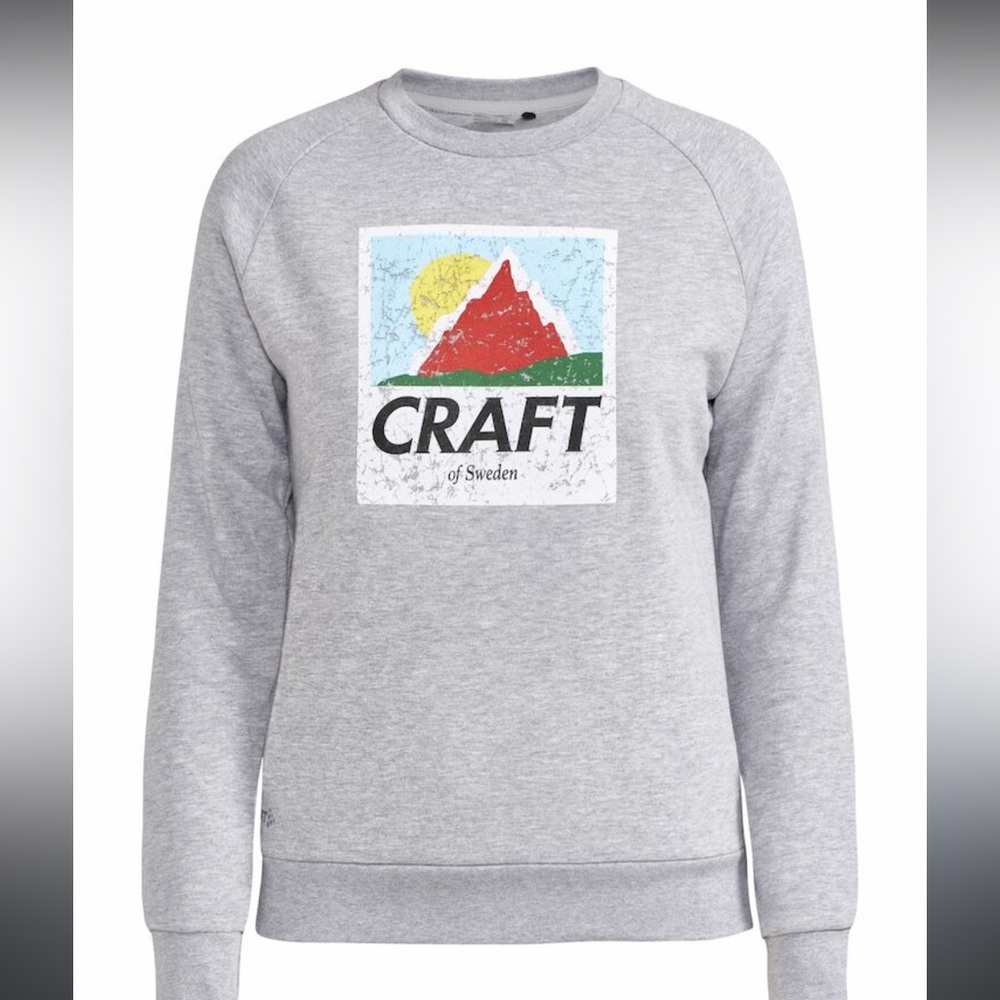 NWT Men’s Craft Sportswear Retro Crew Neck Sweatshirt Gray size M